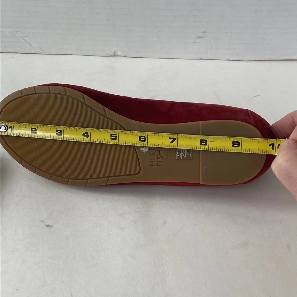 Eileen Fisher Red Suede Flats